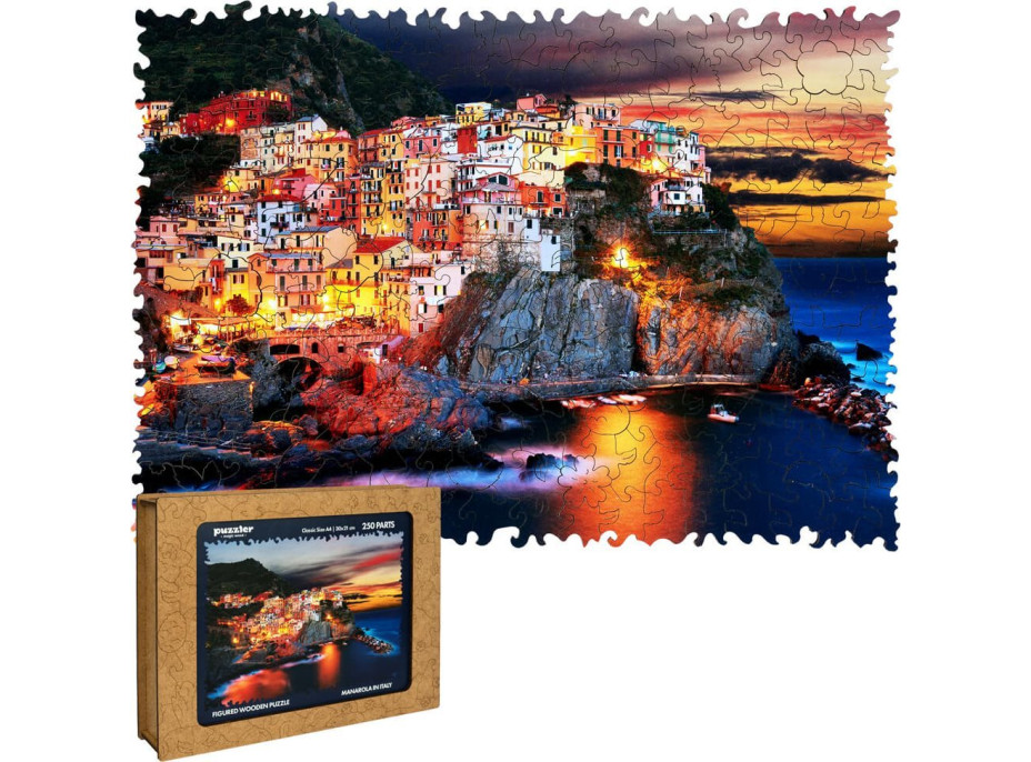 PUZZLER Drevené puzzle Manarola v Taliansku 250 dielikov