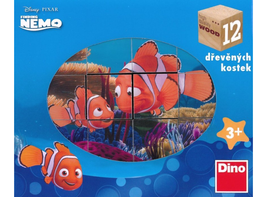 DINO Obrázkové kocky Hľadá sa Nemo, 12 kociek