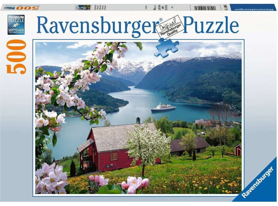 RAVENSBURGER Puzzle Jarná krajina 500 dielikov