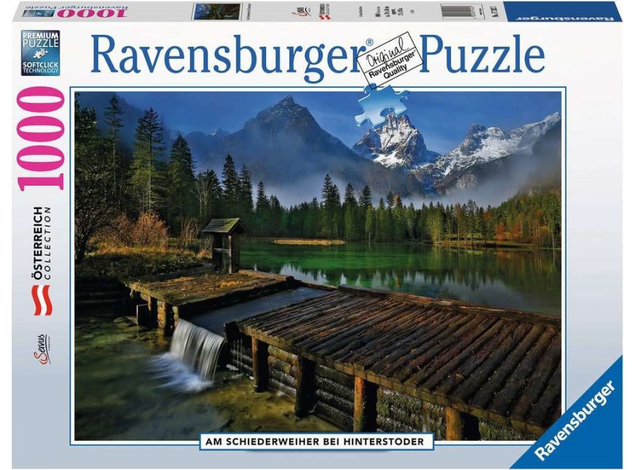 RAVENSBURGER Puzzle Jazero Schiederweiher, Hinterstoder, Rakúsko 1000 dielikov