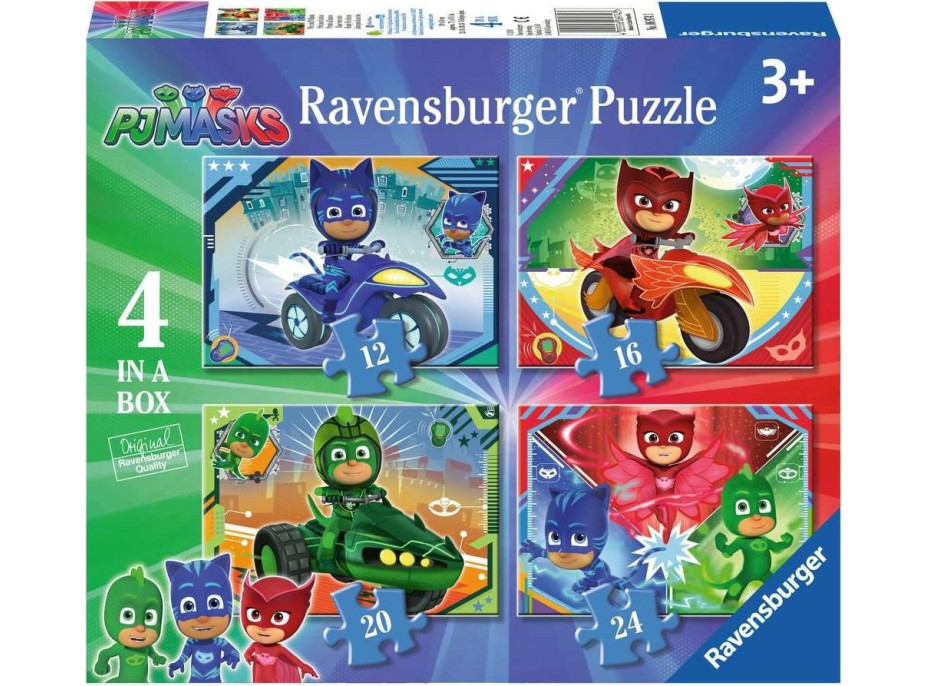 RAVENSBURGER Puzzle Pyžamásky 4v1 (12, 16, 20, 24 dielikov)