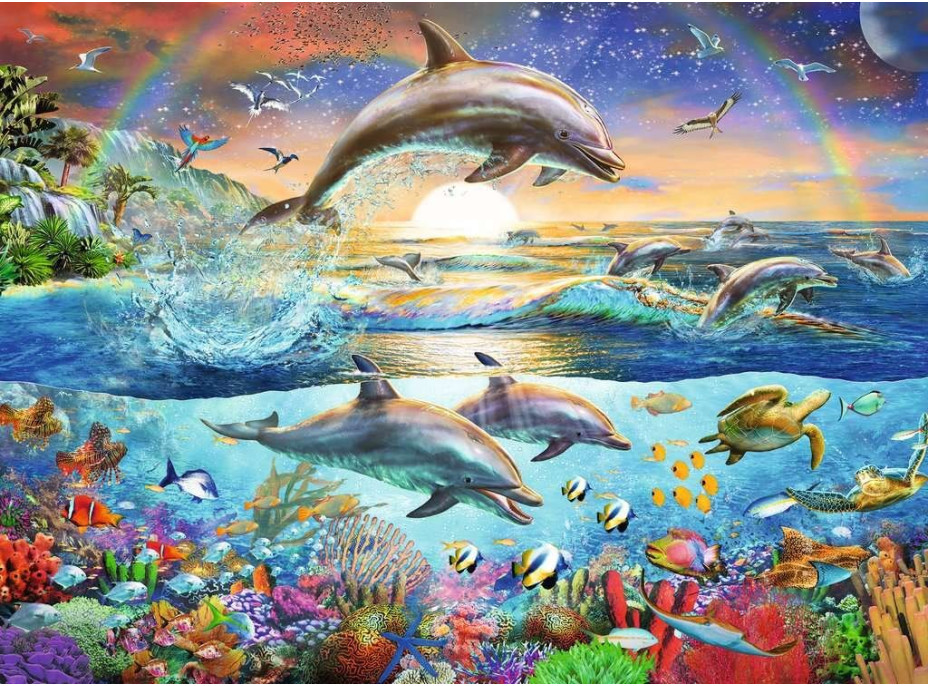 RAVENSBURGER Puzzle Raj delfínov XXL 300 dielikov