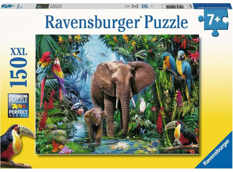 RAVENSBURGER Puzzle Slony v džungli XXL 150 dielikov