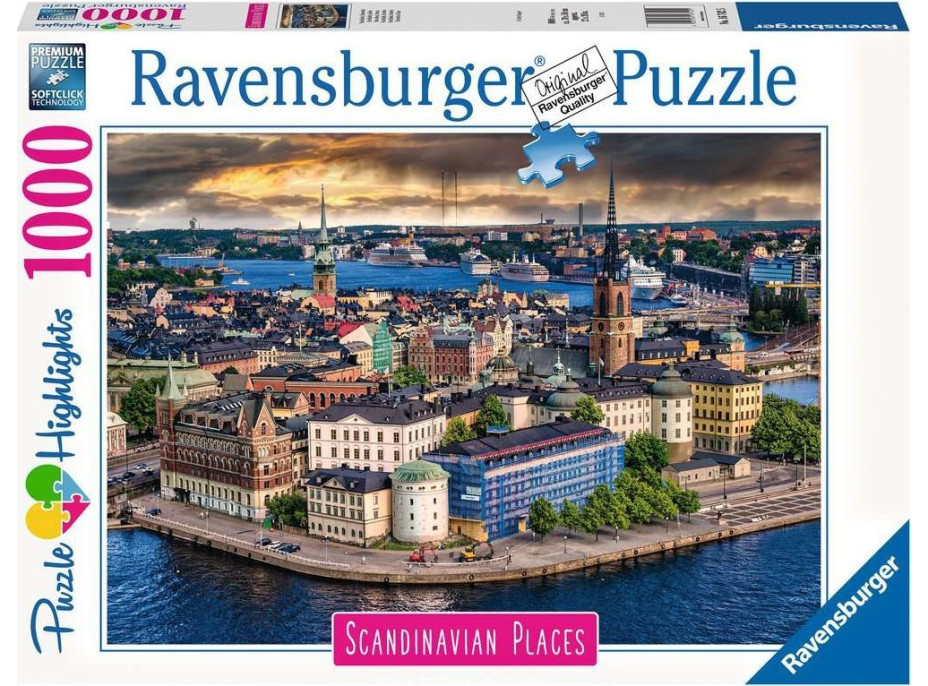 RAVENSBURGER Puzzle Štokholm, Švédsko 1000 dielikov