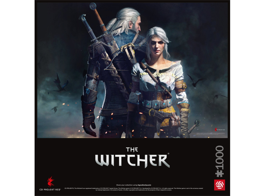 GOOD LOOT Puzzle Witcher - Geralt & Ciri 1000 dielikov