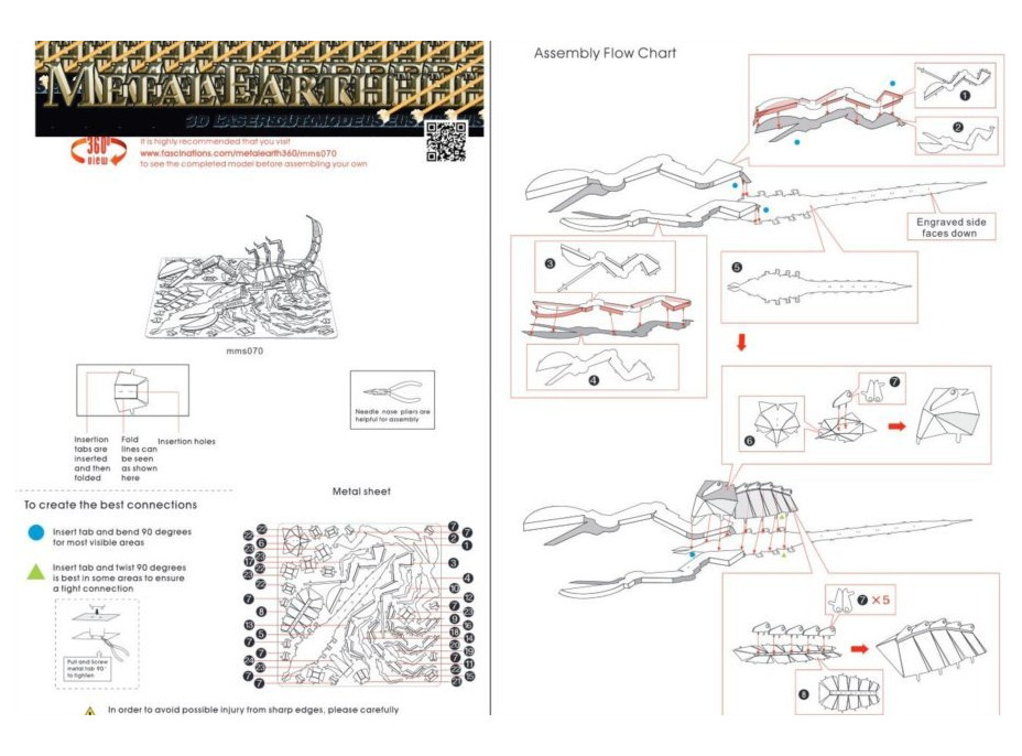 METAL EARTH 3D puzzle Škorpión