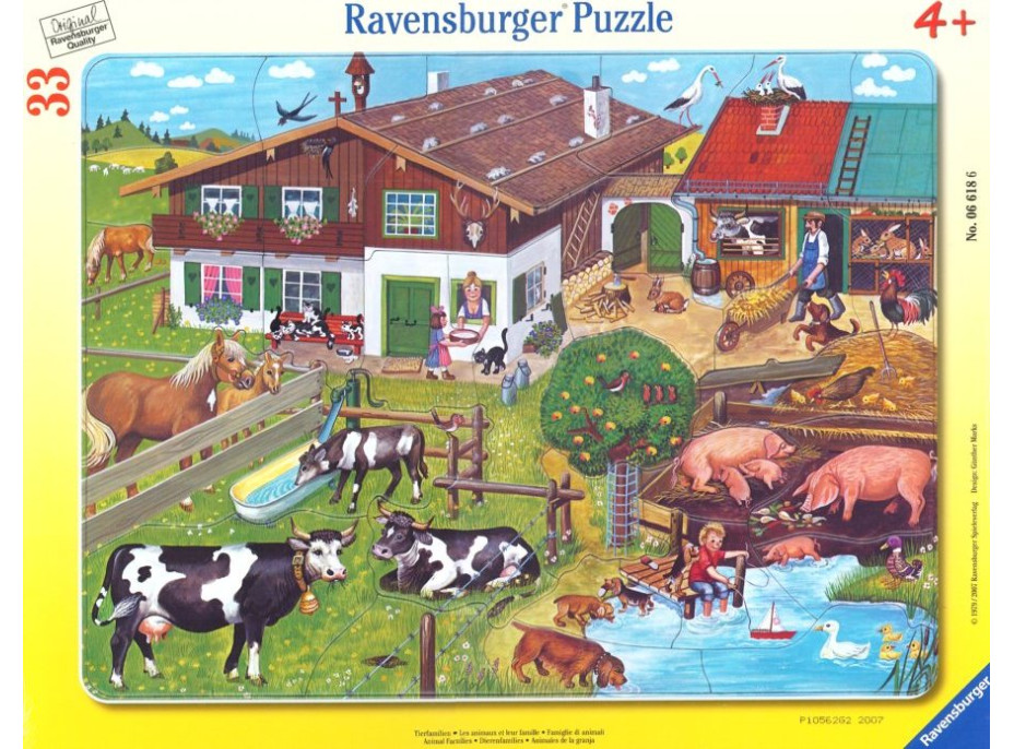 RAVENSBURGER Puzzle Zvieratká na statku 33 dielikov