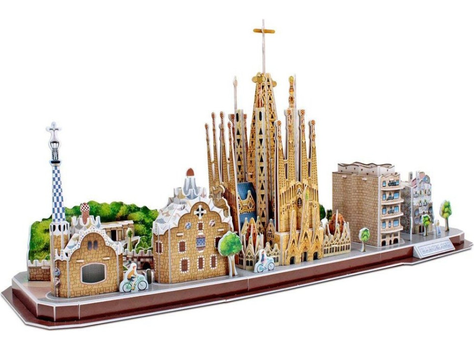 CUBICFUN 3D puzzle CityLine panorama: Barcelona 186 dielikov