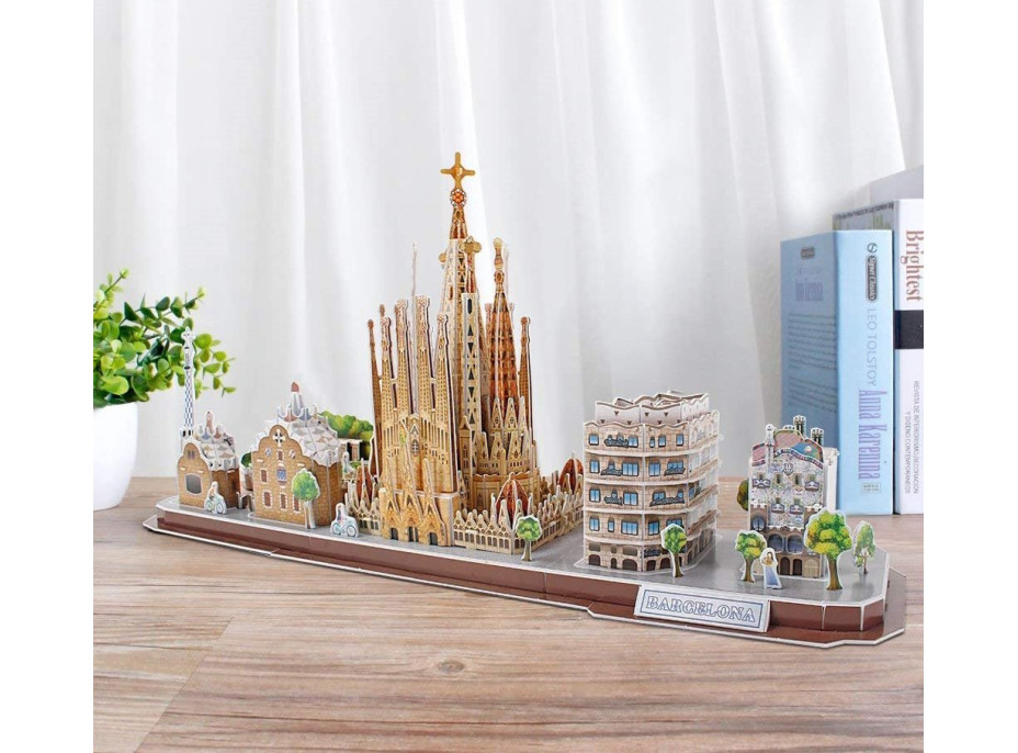 CUBICFUN 3D puzzle CityLine panorama: Barcelona 186 dielikov