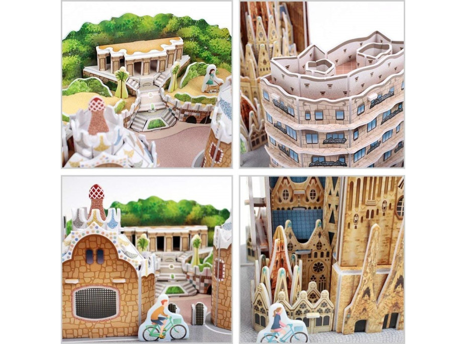 CUBICFUN 3D puzzle CityLine panorama: Barcelona 186 dielikov