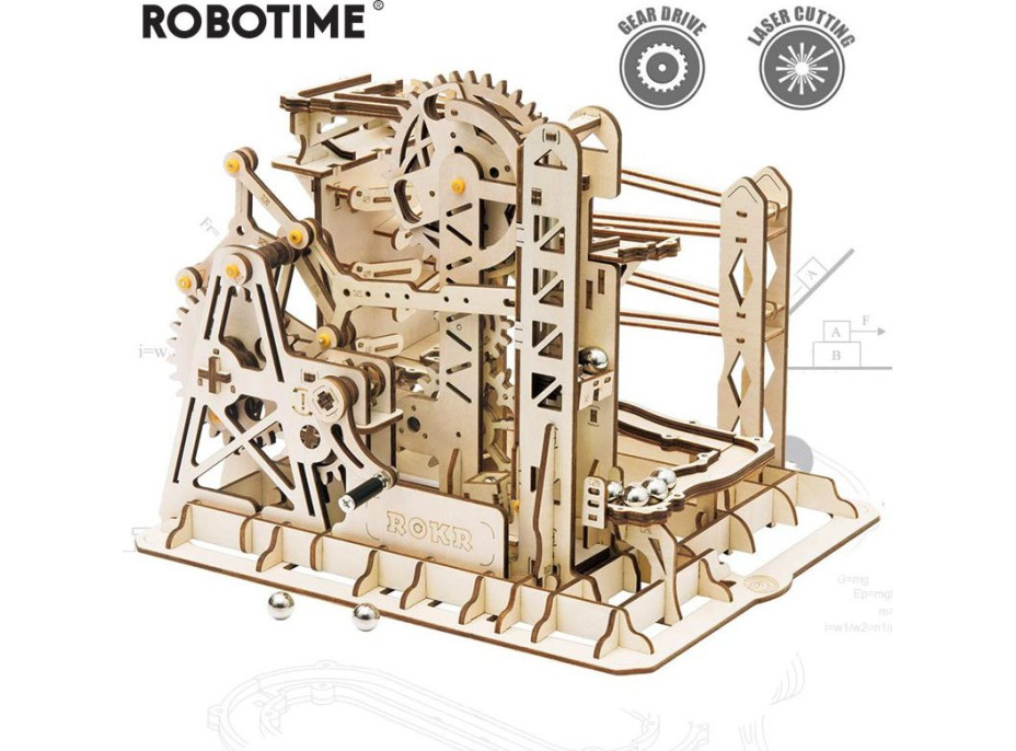 ROBOTIME Roker 3D drevené puzzle Guľôčková dráha: Explorer 260 dielikov