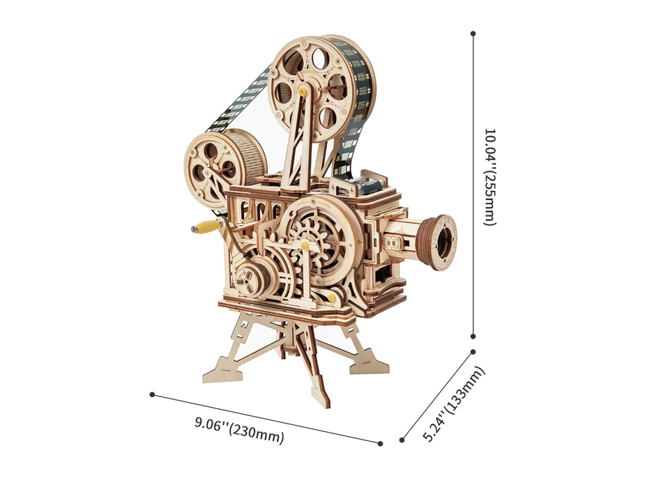 ROBOTIME Roker 3D drevené puzzle Mechanický filmový projektor 183 dielikov