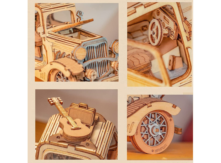 ROBOTIME Rolife 3D drevené puzzle Historický automobil 164 dielikov