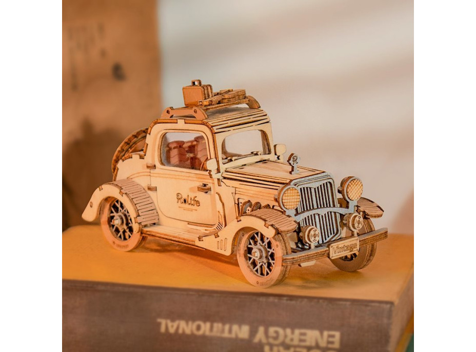 ROBOTIME Rolife 3D drevené puzzle Historický automobil 164 dielikov