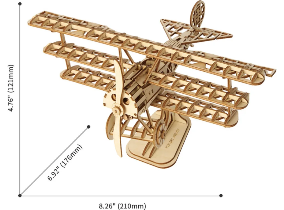 ROBOTIME Rolife 3D drevené puzzle Lietadlo 145 dielikov