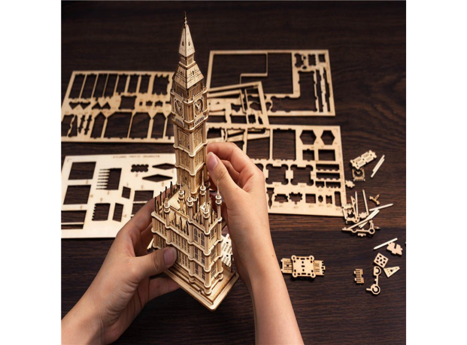 ROBOTIME Rolife Svietiace 3D drevené puzzle Big Ben 220 dielikov