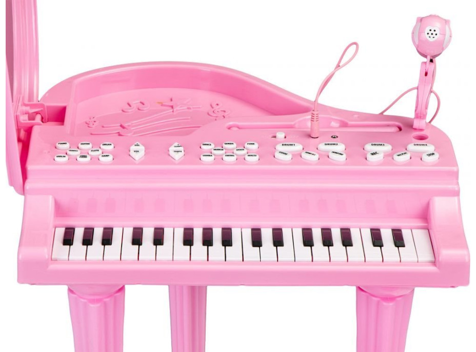 ECOTOYS Detské elektrické piano ružové