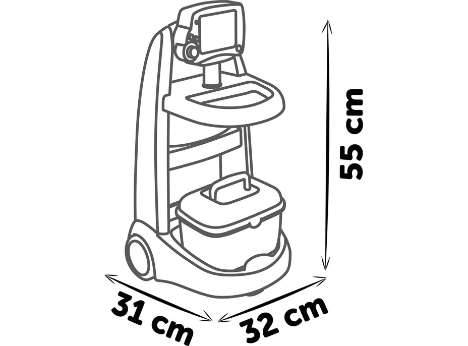 SMOBY Lekársky elektronický vozík s príslušenstvom
