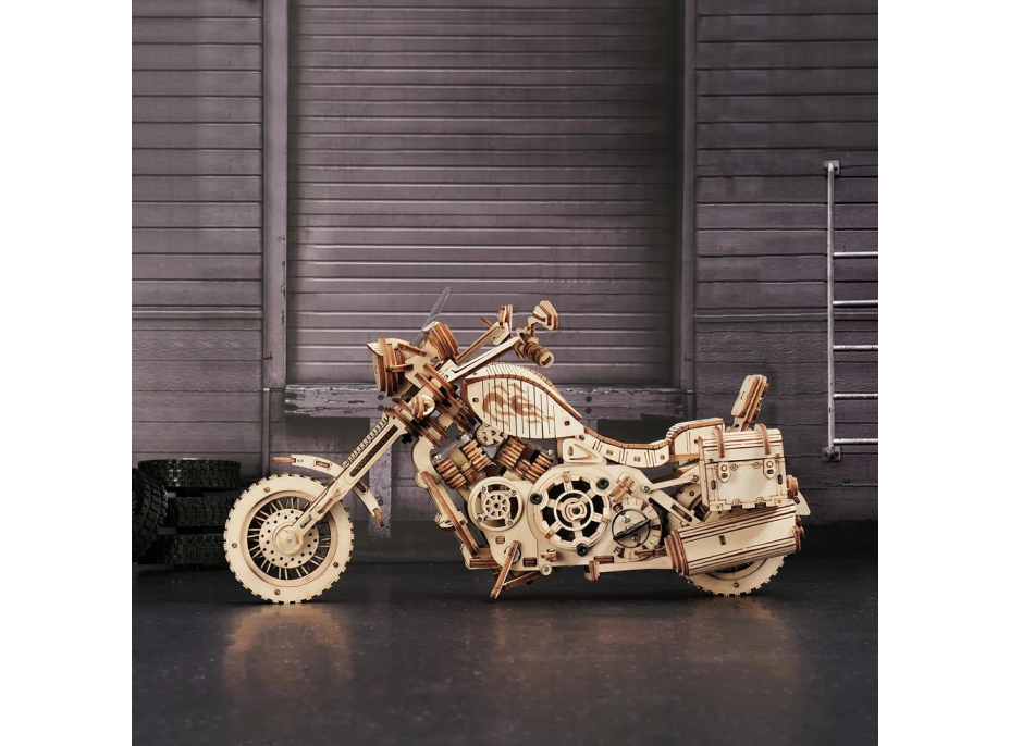 ROBOTIME Roker 3D drevené puzzle Cruiser Motorcycle 420 dielikov