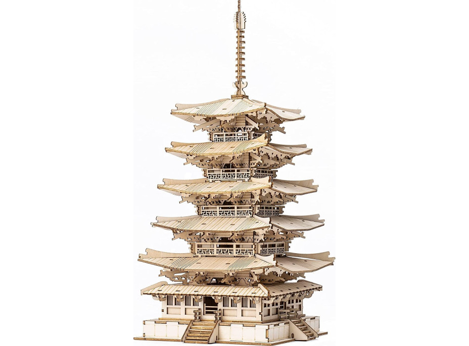 ROBOTIME Rolife 3D drevené puzzle Päťposchodová pagoda 275 dielikov