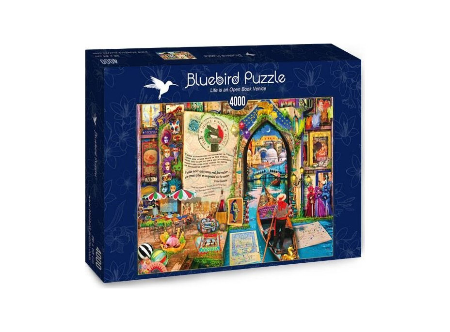 BLUEBIRD Puzzle Život ako otvorená kniha: Benátky 4000 dielikov