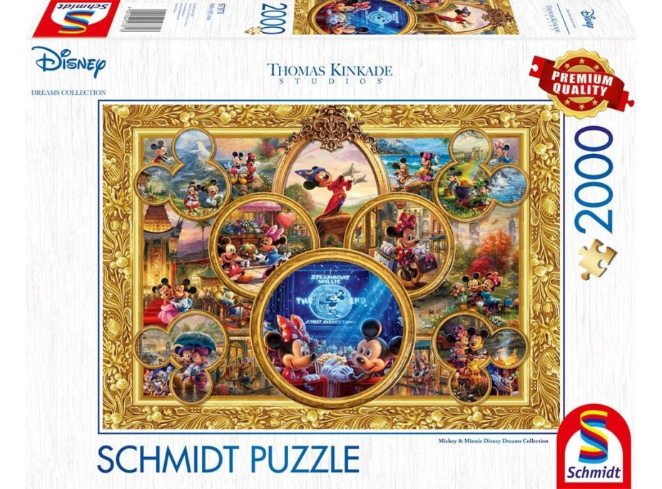 SCHMIDT Puzzle Koláž: Mickey a Minie 2000 dielikov