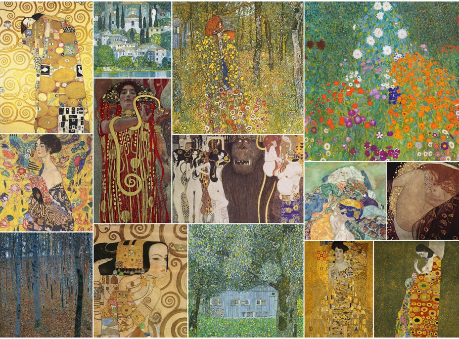 BLUEBIRD Puzzle Koláž obrazov: Gustav Klimt 6000 dielikov