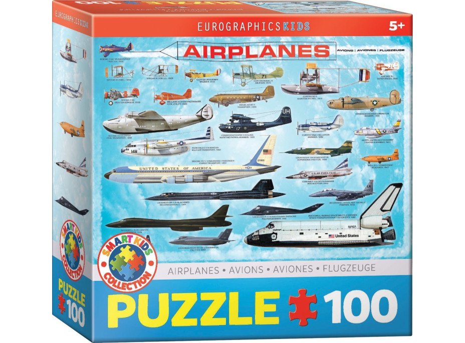 EUROGRAPHICS Puzzle Lietadlá 100 dielikov