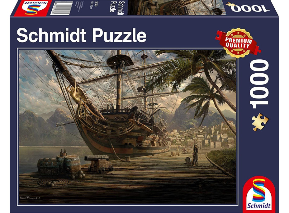 SCHMIDT Puzzle Loď v prístave 1000 dielikov