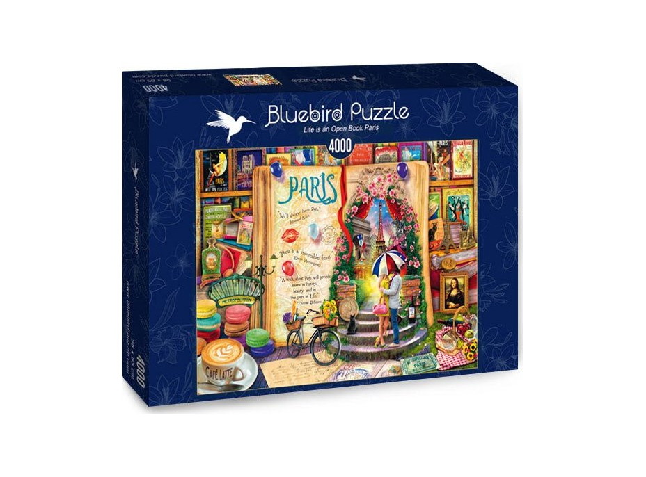 BLUEBIRD Puzzle Život ako otvorená kniha: Paríž 4000 dielikov