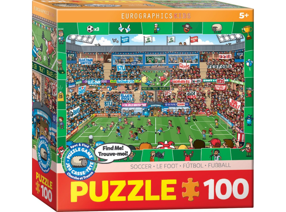 EUROGRAPHICS Spot & Find puzzle Futbal 100 dielikov