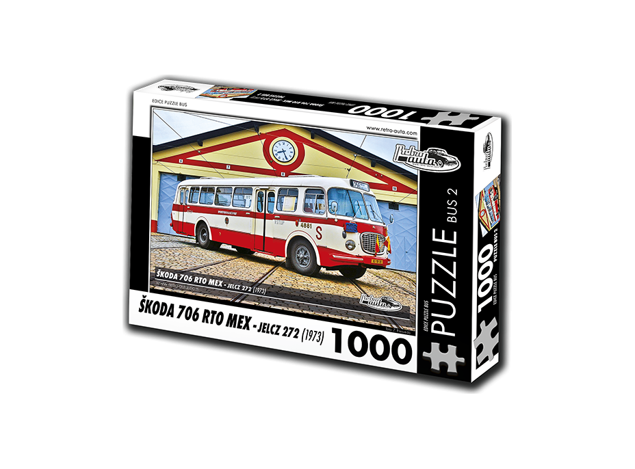 RETRO-AUTA Puzzle BUS č. 2 Škoda 706 RTO MEX (1973) 1000 dielikov