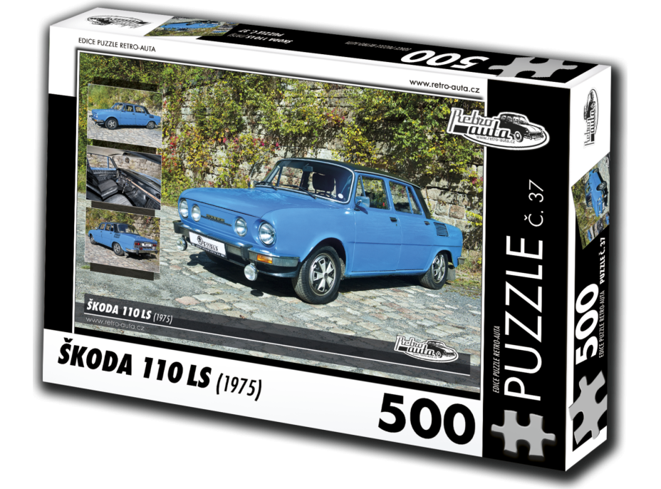 RETRO-AUTA Puzzle č. 37 Škoda 110 LS (1975) 500 dielikov