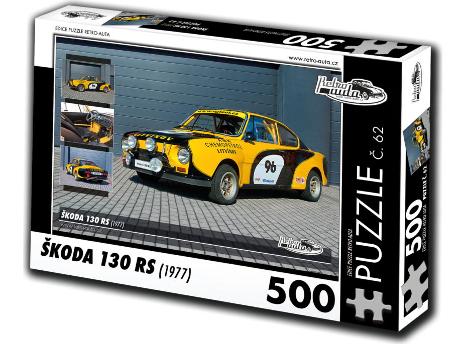 RETRO-AUTA Puzzle č. 62 Škoda 130 RS (1977) 500 dielikov