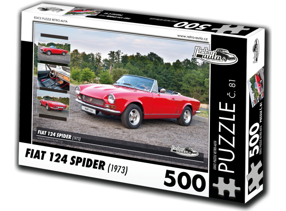 RETRO-AUTA Puzzle č. 81 Fiat 124 SPIDER (1973) 500 dielikov