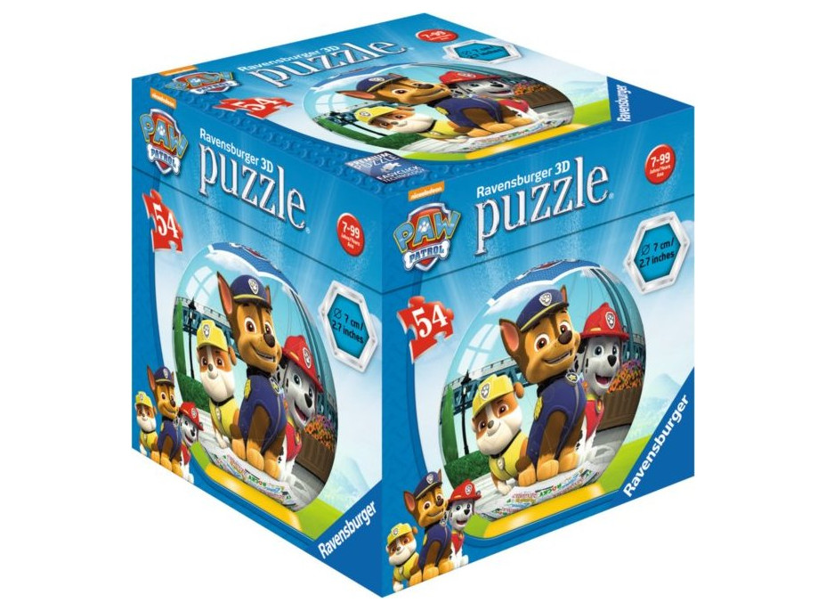 RAVENSBURGER Puzzleball Tlapková patrola 03 - 54 dielikov