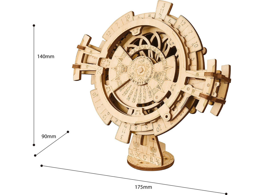 ROBOTIME Roker 3D drevené puzzle Večný kalendár 52 dielikov