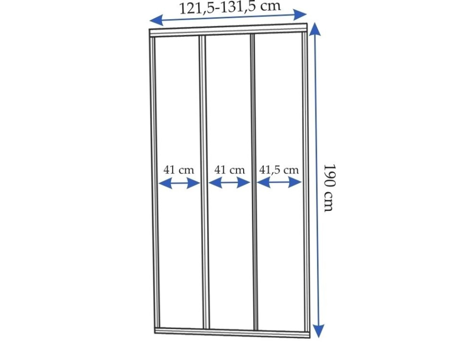 Sprchové dvere MAXMAX Rea ALEX 130 cm