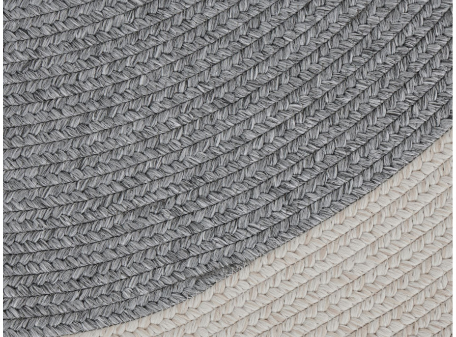 Kusový koberec Braided 105555 Grey Creme kruh