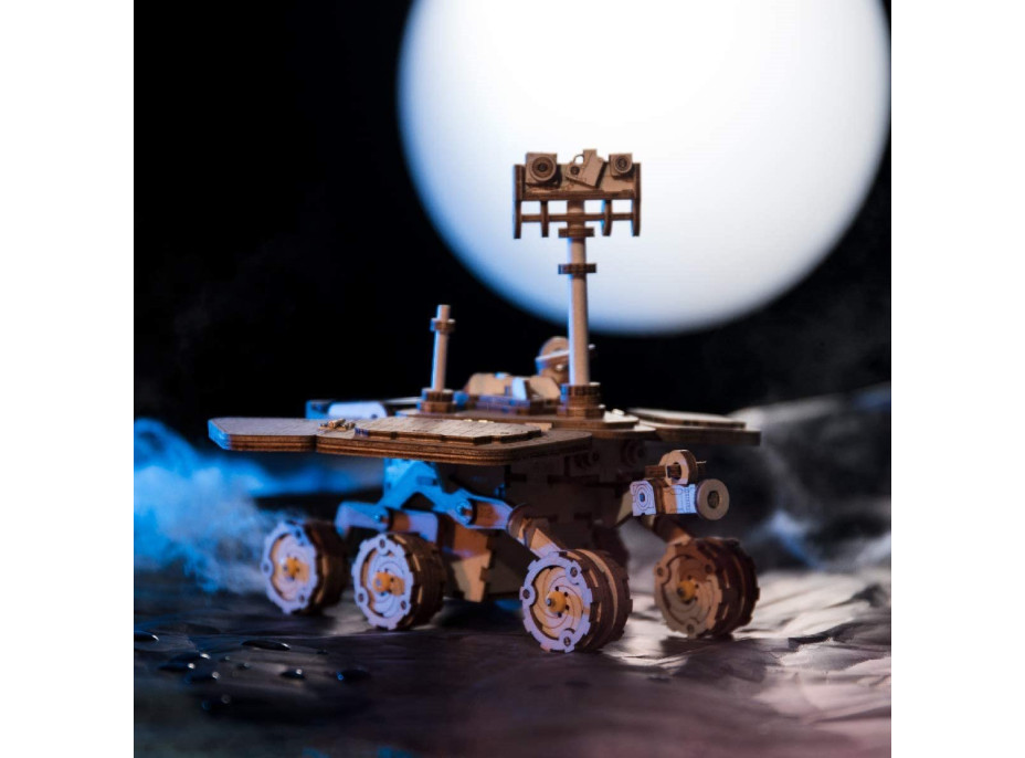 ROBOTIME Roker 3D drevené puzzle Planetárne vozítko Vagabond Rover na solárny pohon 153 dielikov