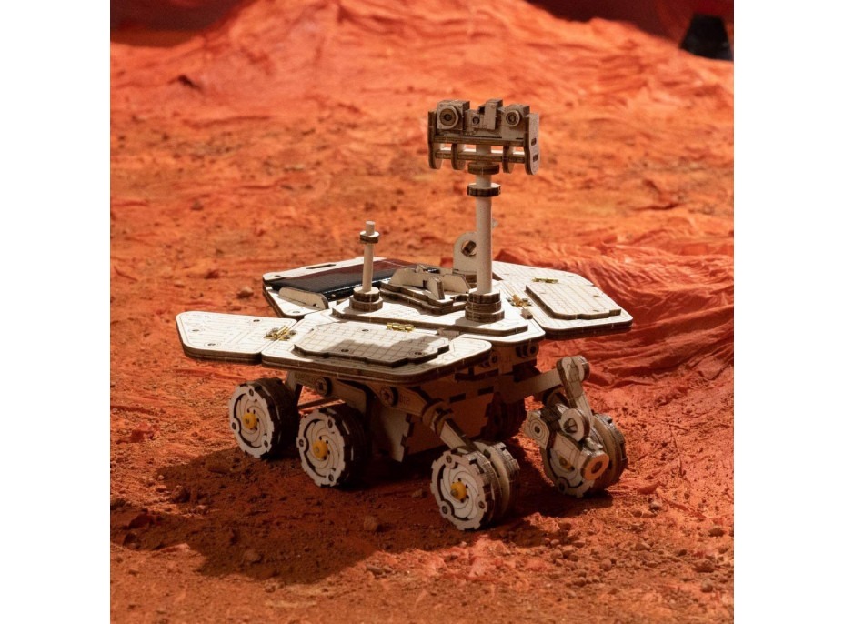 ROBOTIME Roker 3D drevené puzzle Planetárne vozítko Vagabond Rover na solárny pohon 153 dielikov