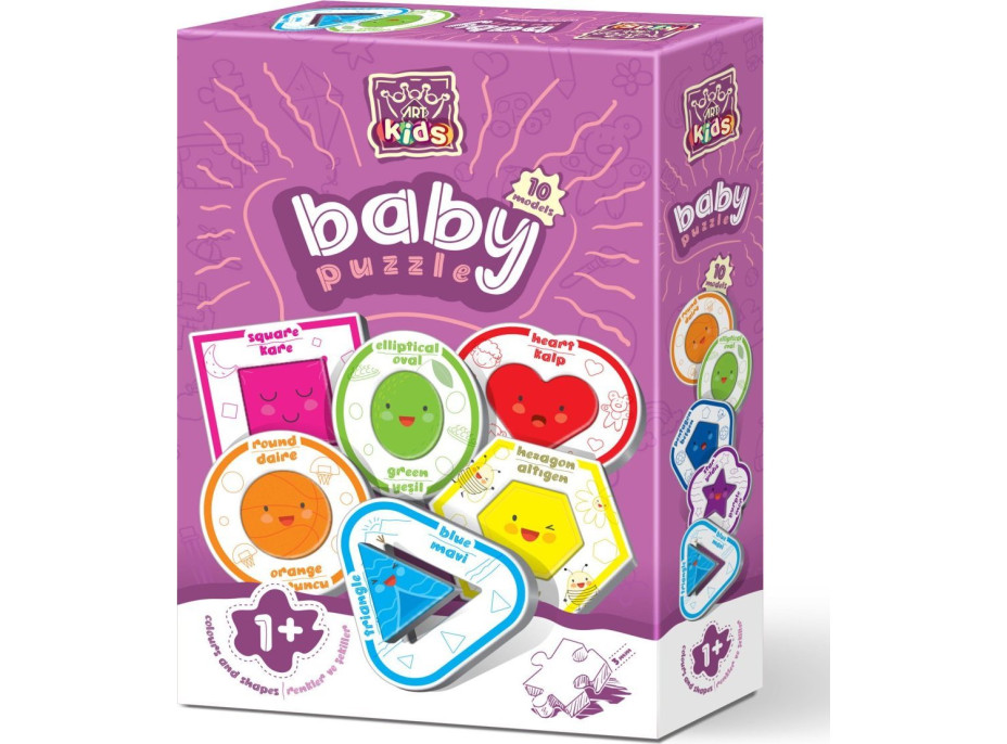 ART PUZZLE Baby Puzzle Farby a tvary (2 dieliky)