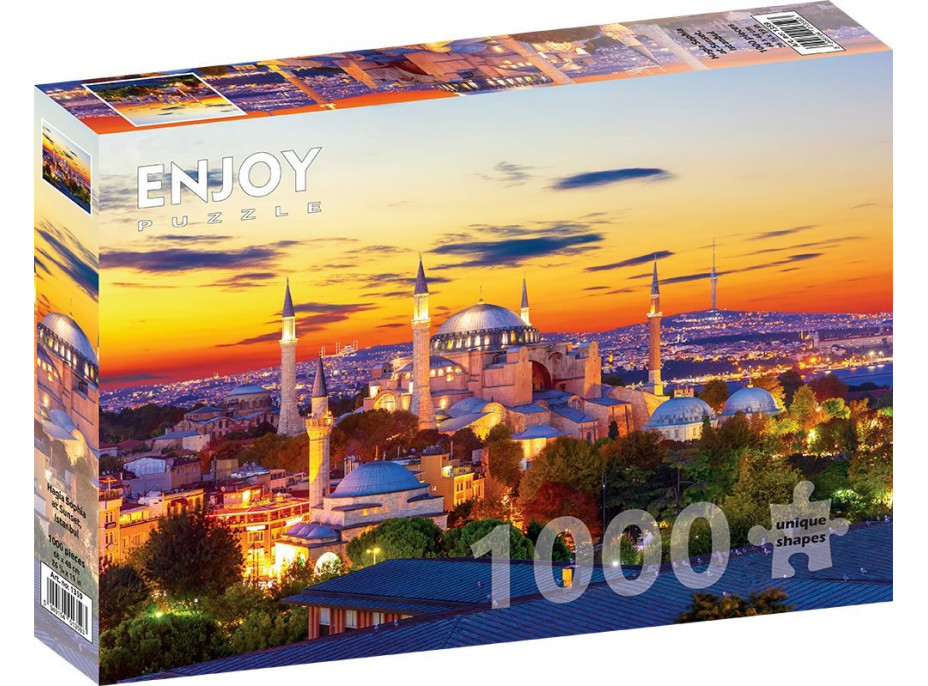 ENJOY Puzzle Hagia Sofia pri západe slnka, Istanbul 1000 dielikov