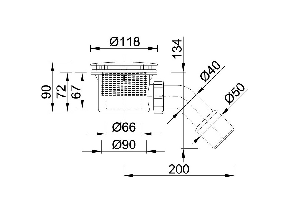 Vaničkový sifón STY-401-F a STY-401-K